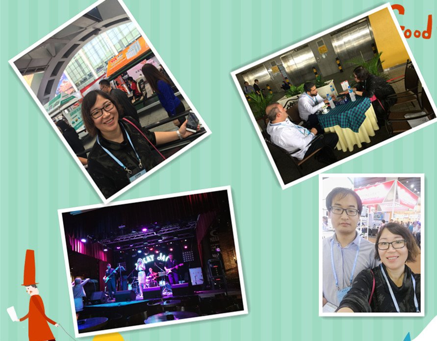 Meeting friends in Caron Fair